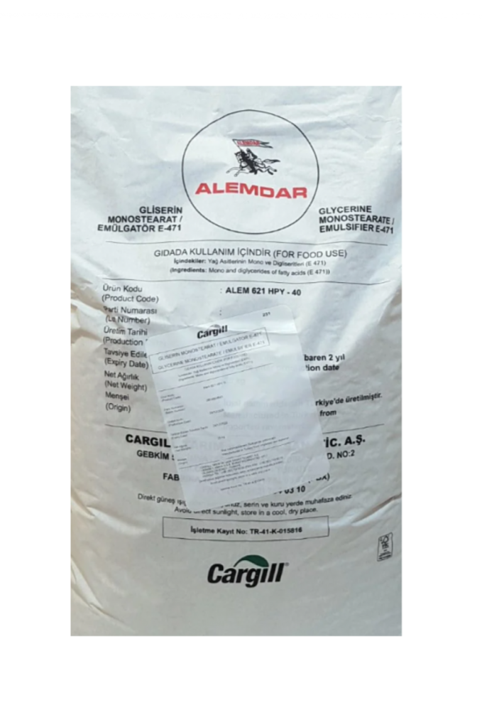 Cargill Alemdar Alem 621 HPY-40 - Gliserin Monostearat E471 - 25 KG